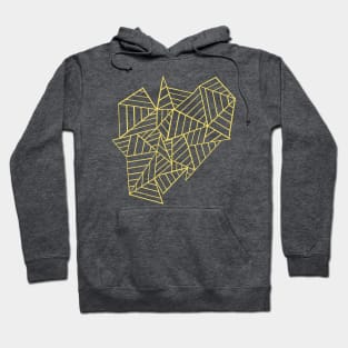 Abstract Lines New Yellow with Grey Hoodie